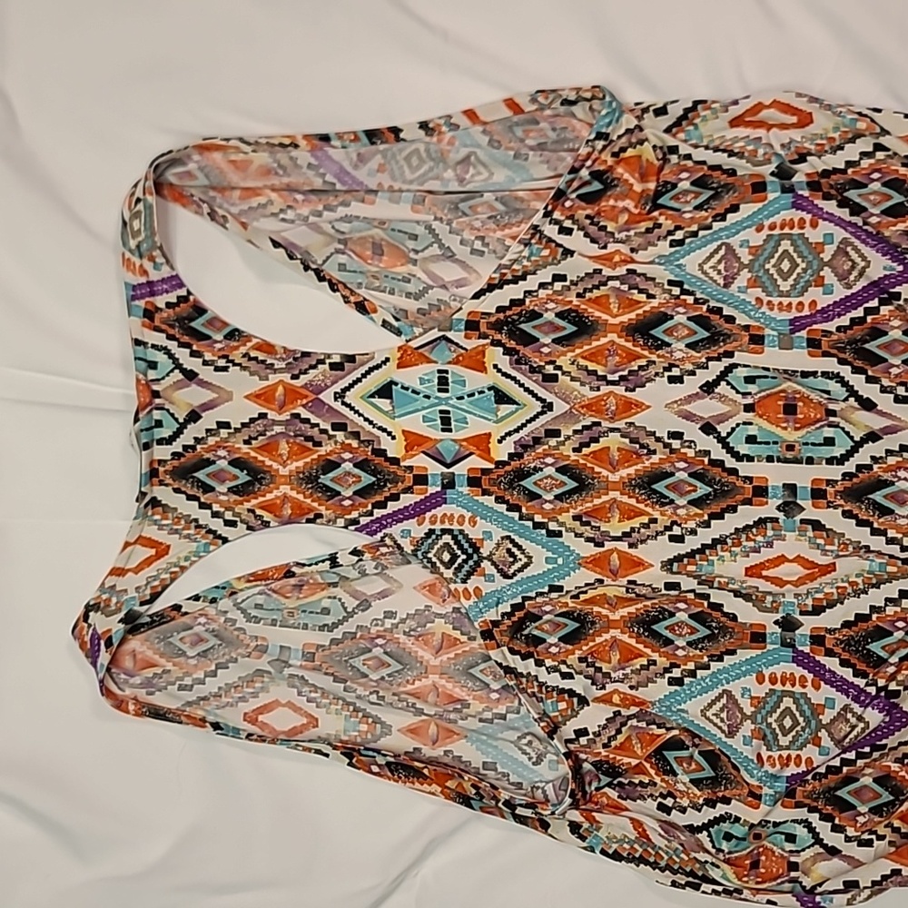 Veronica M Maxi Dress Banded Waist plunge neck racerback super soft - Picture 6 of 6